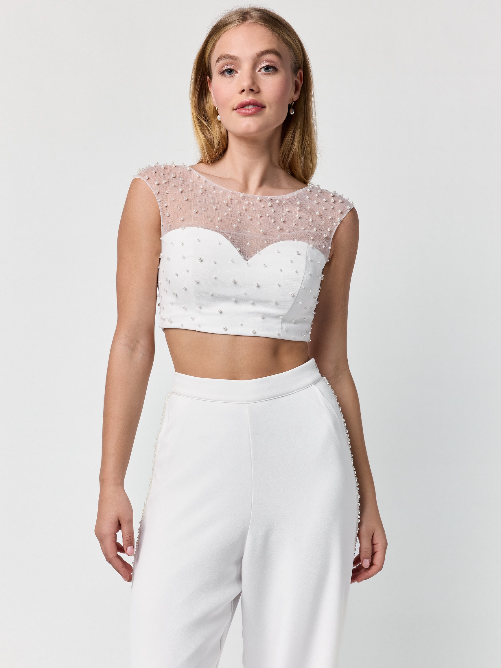 Das Brautkleid Top T-75405 vom Hersteller Poirier, bei Ivory & Blush